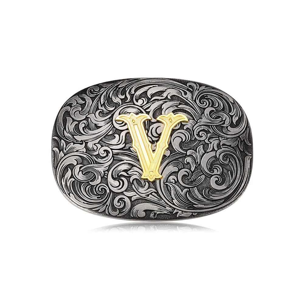 1389 Western Cowboy Belt Buckle Initial Letters ABCDEFG to Z Belt Buckle